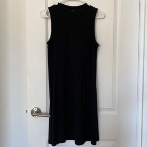 Mock Neck Black Dress